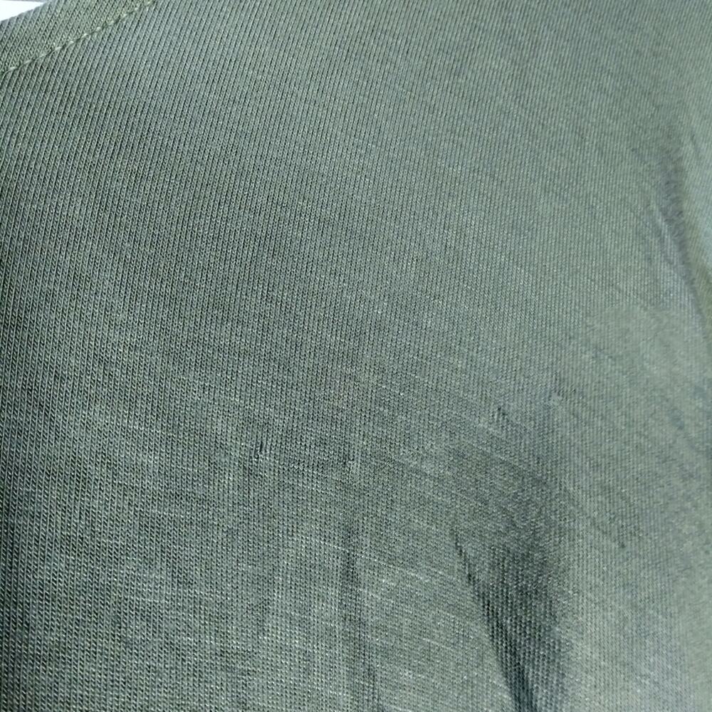 LOFT Solid Green Short Sleeve Casual Oversized Stretch Pullover Shirt Size M - Picture 8 of 8